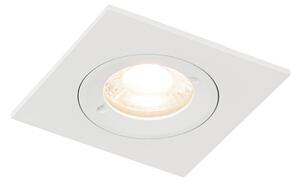 Faretto da incasso moderno bianco quadrato IP44 - Xena