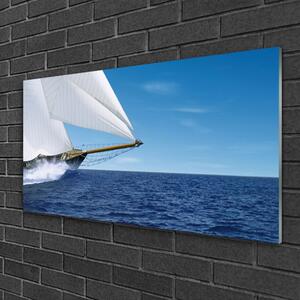Quadro su vetro Barca Mare Paesaggio 100x50 cm