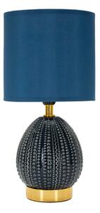 Lampada da tavolo blu in ceramica con paralume in tessuto (altezza totale 30,5 cm) Flavi – Mauro Ferretti