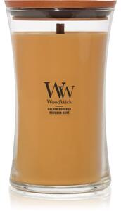 Woodwick Opulent Wood Golden Bourbon candela profumata con stoppino in legno (hearthwick) 609.5 g