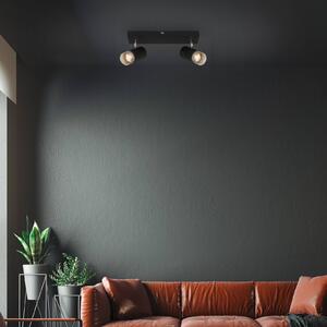 Briloner Faretto da soffitto Plek GU10 nero/argento a 2 luci
