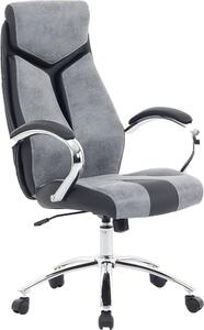 BELIANI Sedia da ufficio grigia, regolabile in altezza, comoda sedia girevole, design moderno