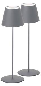 FH Lighting Cosenza lampada tavolo LED grigio 38cm