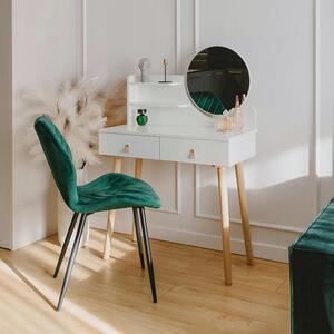 JUMI Toilette con specchio SCANDI cosmetico bianco per il trucco Cassettiera scandinava
