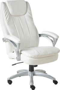 BELIANI Sedia da ufficio in bianco crema, seduta regolabile in altezza, girevole, stile moderno, ufficio, studio