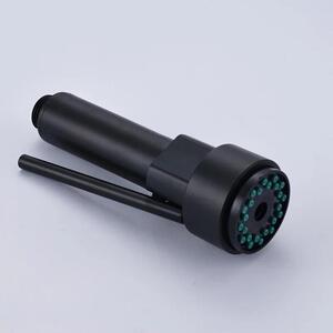 Miscelatore da cucina - Sostituzione del soffione - Doccetta estraibile - Illuminazione a LED - 2 tipi di getto - Risparmio idrico - Nero