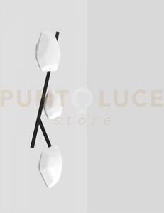 Modulor plafoniera applique 3 bianco satinato e nero opaco 2 l2298 