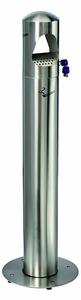 Posacenere a Colonna Forma cilindrica dimensioni 31x6x79,5cm peso 5,5 kg base pesante sezione centrale con fori per raccogliere i mozziconi piedino in gomma antiruggine
