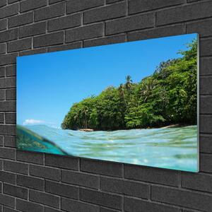 Quadro di vetro Paesaggio dell'albero del mare 100x50 cm