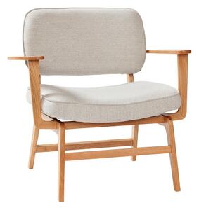 Poltrona grigia con struttura in legno di rovere Haze - Hübsch
