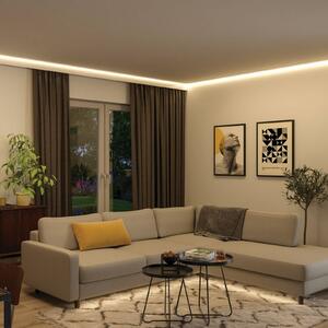 Paulmann Striscia LED MaxLED 1000, set base da 3 m, CCT, IP44 dimmerabile, Cromo / Argento, Soggiorno / Sala da pranzo, Plastica