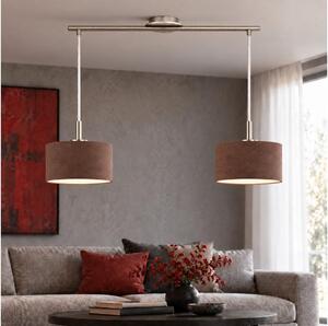 Eglo - LED Lampada a sospensione su cavo TUNJA 2xE27/60W/230V cromo opaco/marrone
