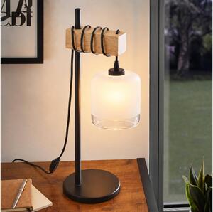 BRILAGI - Lampada da tavolo NUBILA 1xE27/40W/230V marrone/nero/bianco