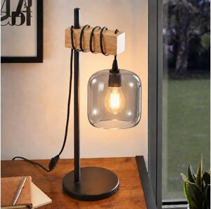 BRILAGI - Lampada da tavolo NUBILA 1xE27/40W/230V marrone/nero/grigio fumé