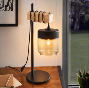 BRILAGI - Lampada da tavolo NUBILA 1xE27/40W/230V marrone/nero/beige fumé
