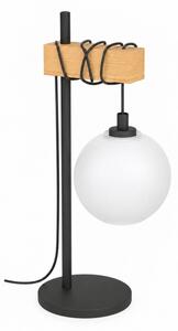 BRILAGI - Lampada da tavolo WOOD GLASS 1xE27/40W/230V marrone/nero/bianco