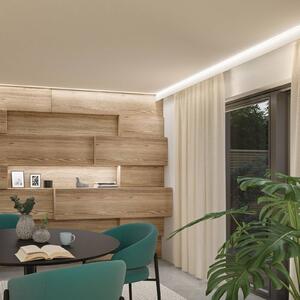 Paulmann Set base striscia LED MaxLED 1000, 5 m, 2700 K dimmerabile, Cromo / Argento, Soggiorno / Sala da pranzo, Plastica