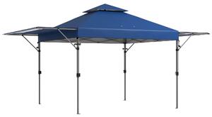 Outsunny Gazebo Pieghevole 5x3m con Pareti Estensibili, Altezza Regolabile e Borsa con Ruote, Blu | Aosom Italy