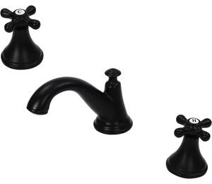 Rubinetto difettoso - Miscelatore per lavabo a 3 fori - Miscelatore per lavabo con controllo separato dell'acqua calda e fredda - Colore: nero