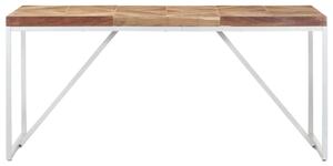 Tavolo da Pranzo 160x70x76 cm in Legno Massello Acacia e Mango