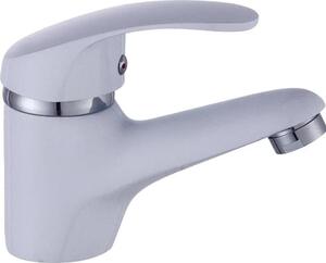 Miscelatore per lavabo – Rubinetto monocomando per bagno – Montaggio a incasso – Corpo in metallo – Cartuccia in ottone – Finitura cromata – Bianco