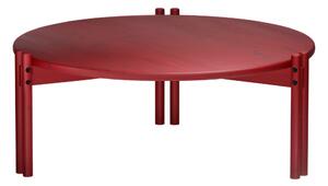 Tavolino rotondo rosso in legno di pino ø 80 cm Sticks - Karup Design