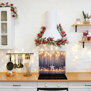 Tagliere in vetro temperato Ornamenti di stelle di Natale con luce di Natale 60x52 cm