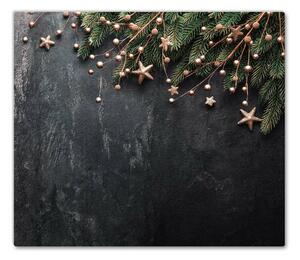 Tagliere in vetro Ornamenti di stelle di Natale dell'albero di Natale 60x52 cm
