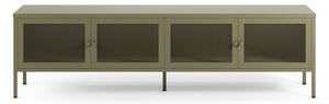 Mobile TV verde in metallo 160x50x35 cm Fayna – Marckeric