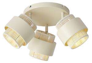 Faretto da soffitto moderno beige a 3 luci con faretti orientabili - Kora