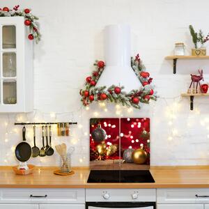 Tagliere in vetro Albero di Natale Ornamenti di palline di Natale 60x52 cm