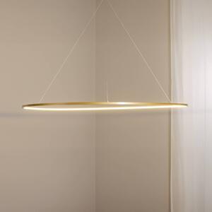 Lampada LED a sospensione Saturno, Ø 120 cm, color oro, 1 luce, 4.000 K Saturno Milagro Lighting, Ottone / Oro, Soggiorno / Sala da pranzo, Alluminio, Moderno