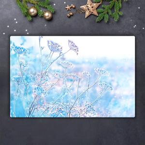 Tagliere in vetro Inverno Neve Natale 60x52 cm