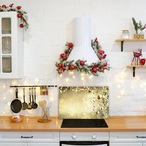 Tagliere in vetro Palline d'oro Decorazioni di Natale 60x52 cm