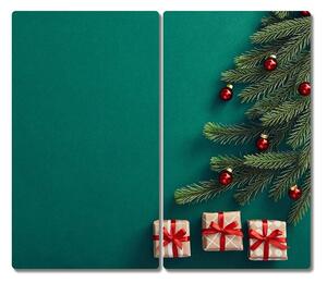 Tagliere in vetro Albero di Natale Natale Regali invernali 60x52 cm