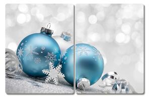 Tagliere in vetro temperato Palle di Natale Inverno Decorazioni di Natale 60x52 cm