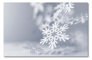 Tagliere in vetro temperato Fiocco di neve Decorazione di Natale 60x52 cm