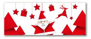 Quadro su tela Vacanze Babbo Natale Regali 100x50 cm