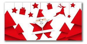 Quadro su tela Vacanze Babbo Natale Regali 100x50 cm
