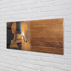 Quadro in vetro Violino su legno 100x50 cm
