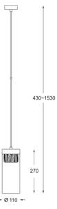 Zuma Line P0389-01D-F7AC - Lampadario su filo GEM 1xG9/28W/230V