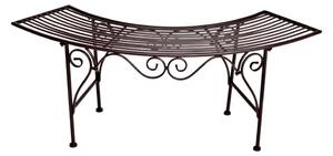 Panchina da giardino in metallo nero e marrone Fuego - Garden Pleasure
