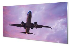 Quadro su vetro acrilico Piano cielo delle nuvole 100x50 cm 2 appendini
