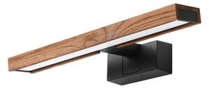 Brilagi-LED Illuminazione per specchio da bagno WOODY MIRROR 3 in 1 LED/8W/230V 40 cm IP44 nero/rovere