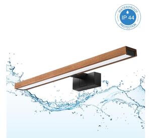 Brilagi-LED Illuminazione per specchio da bagno WOODY MIRROR 3 in 1 LED/12W/230V 60 cm IP44 nero/rovere