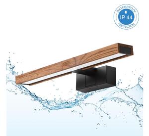 Brilagi-LED Illuminazione per specchio da bagno WOODY MIRROR 3 in 1 LED/8W/230V 40 cm IP44 nero/rovere