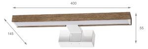 Brilagi-LED Illuminazione per specchio da bagno WOODY MIRROR 3 in 1 LED/8W/230V 40 cm IP44 bianco/rovere