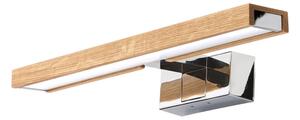 Brilagi-LED Illuminazione per specchio da bagno WOODY MIRROR 3 in 1 LED/8W/230V 40 cm IP44 cromo/rovere