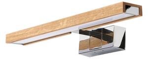 Brilagi-LED Illuminazione per specchio da bagno WOODY MIRROR 3 in 1 LED/8W/230V 40 cm IP44 cromo/rovere