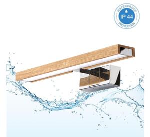 Brilagi-LED Illuminazione per specchio da bagno WOODY MIRROR 3 in 1 LED/8W/230V 40 cm IP44 cromo/rovere